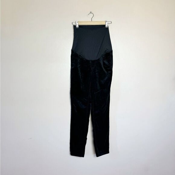 SALE! Black LOFT Maternity Velour Pants Size 4 NWT - Picture 1 of 9